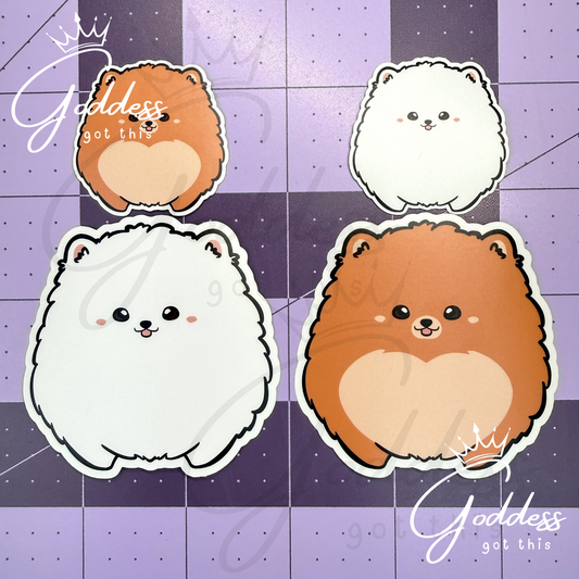 GGT | Pomeranian Sticker | White