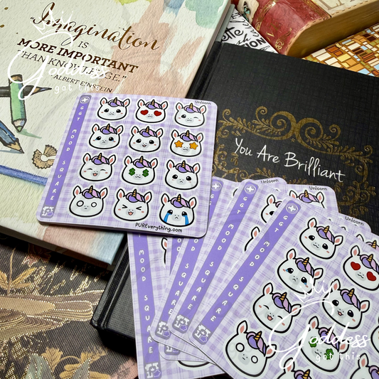 GGT | Mood Square | Unicorn Vinyl Sticker Sheet
