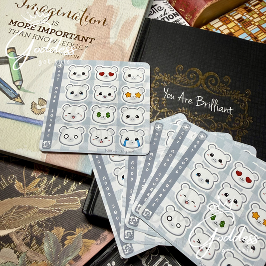 GGT | Mood Square | Polar Bear Vinyl Sticker Sheet