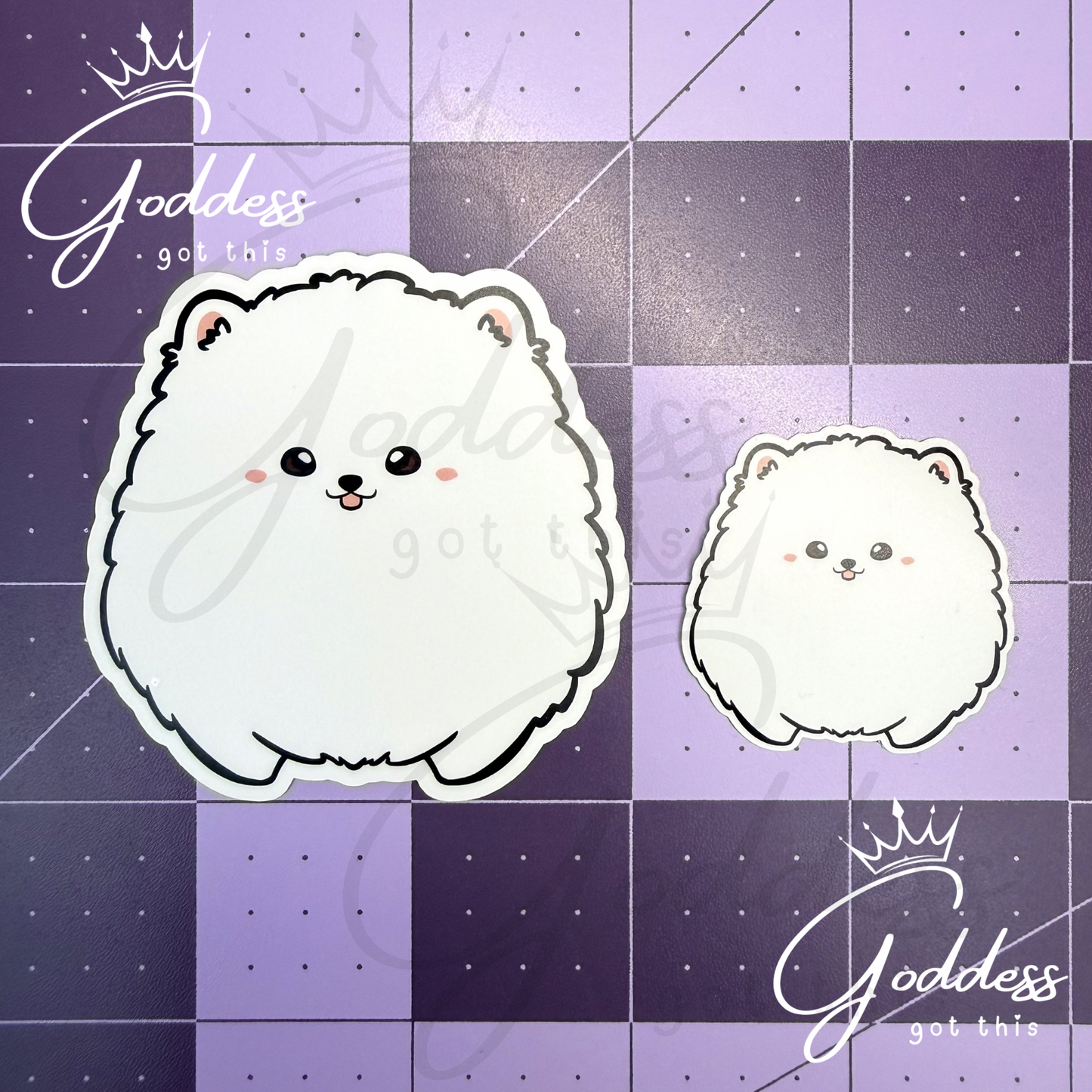 GGT | Pomeranian Sticker | White