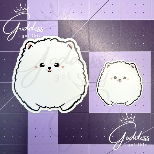 GGT | Pomeranian Sticker | White