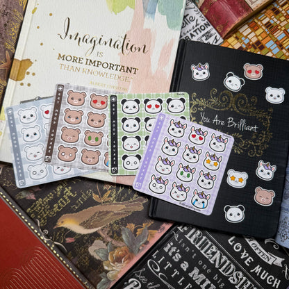 GGT | Mood Square | Panda Bear Vinyl Sticker Sheet